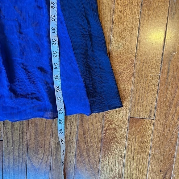 Boden‎ | 100% Silk Dress Blue & Navy Sequin Embelishments Size 4 Y2K 90s Dance - Picture 10 of 11